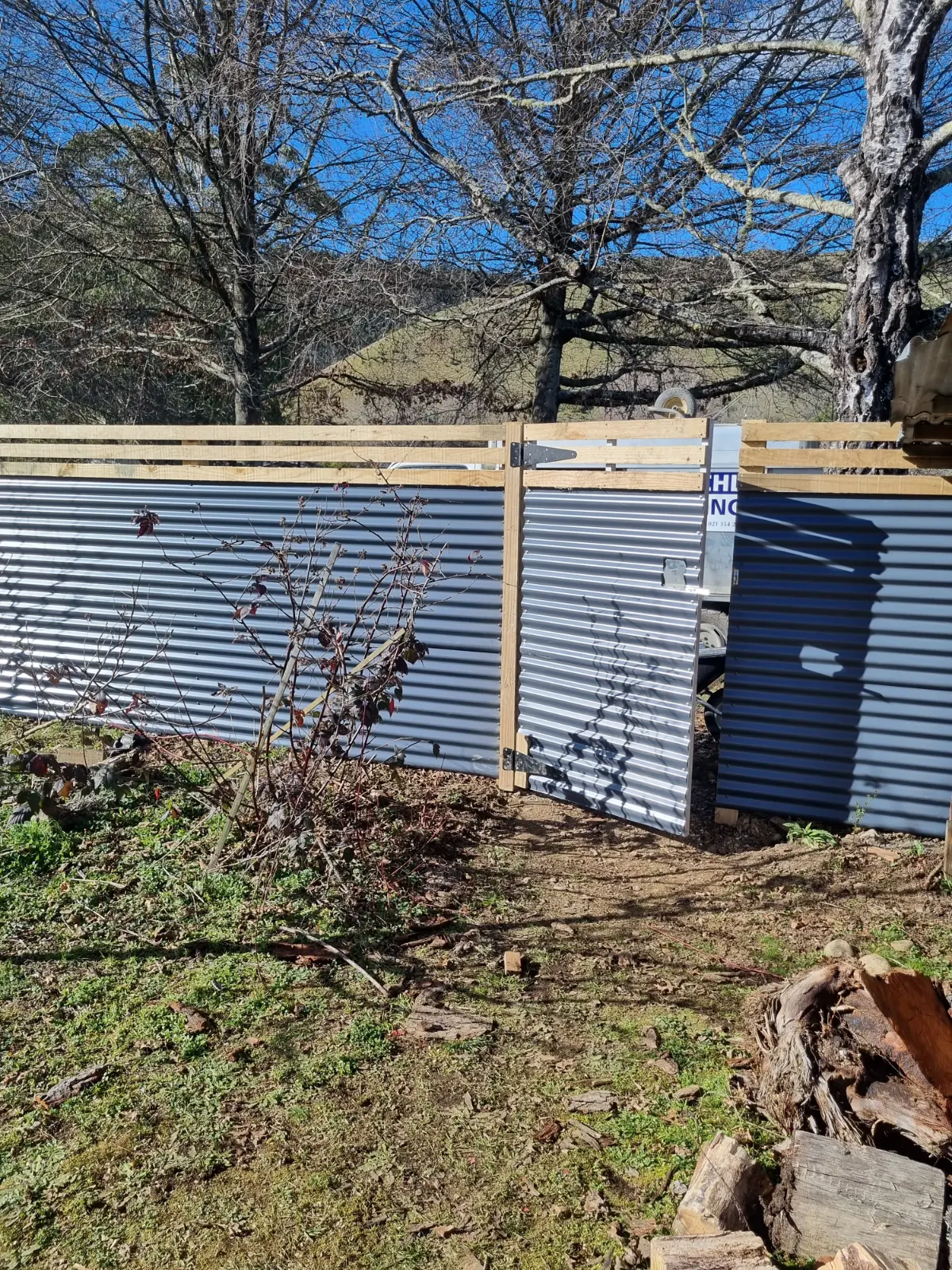 Iron Fence with Trellis Gate